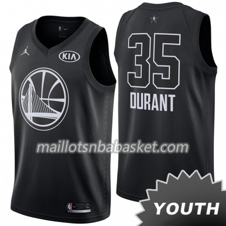 Maillot Enfant Golden State Warriors Kevin Durant 35 2018 All Star Jordan Brand Noir Swingman